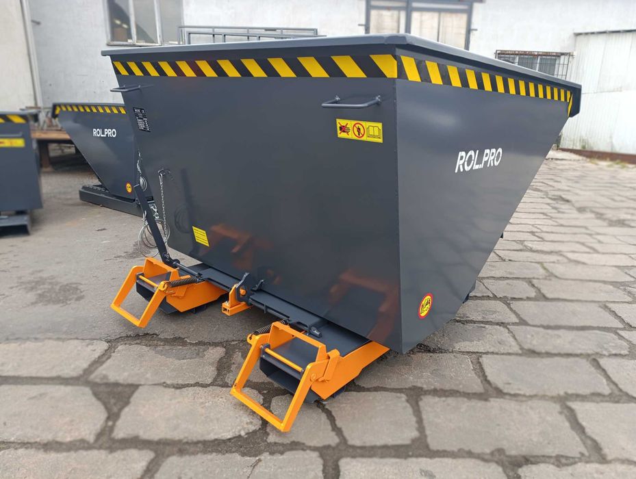 Kontener samowyładowczy/Koleba/Pojemnik do widlaka 1500l PREMIUM !!!