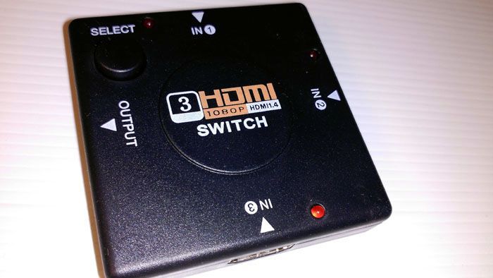 Mini switch 3 portas hdmi