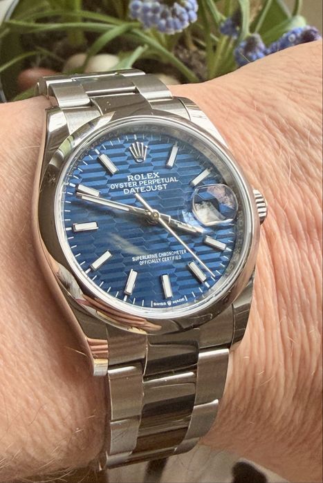 Rolex Datejust 36’ niebieska mozaika,zakup u A.D.2024 jak nowy