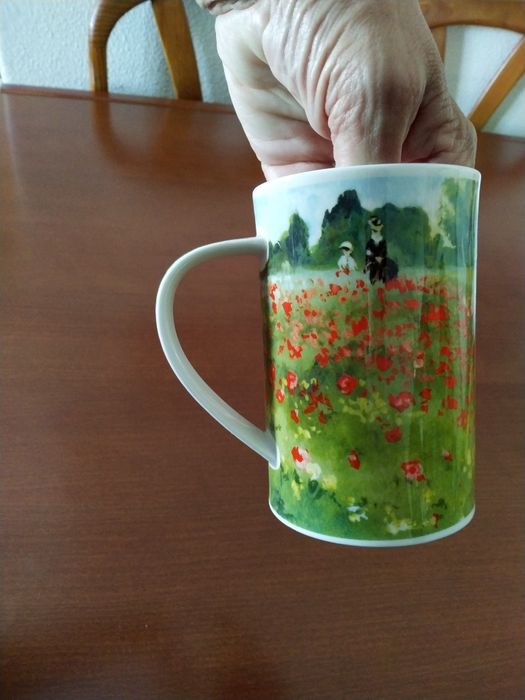 Caneca porcelana inglesa Dunnon com desenho de Claude Monet