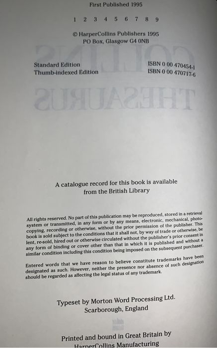 Английский Тезаурус Коллинза Collins thesaurus the ultimate wordfinder