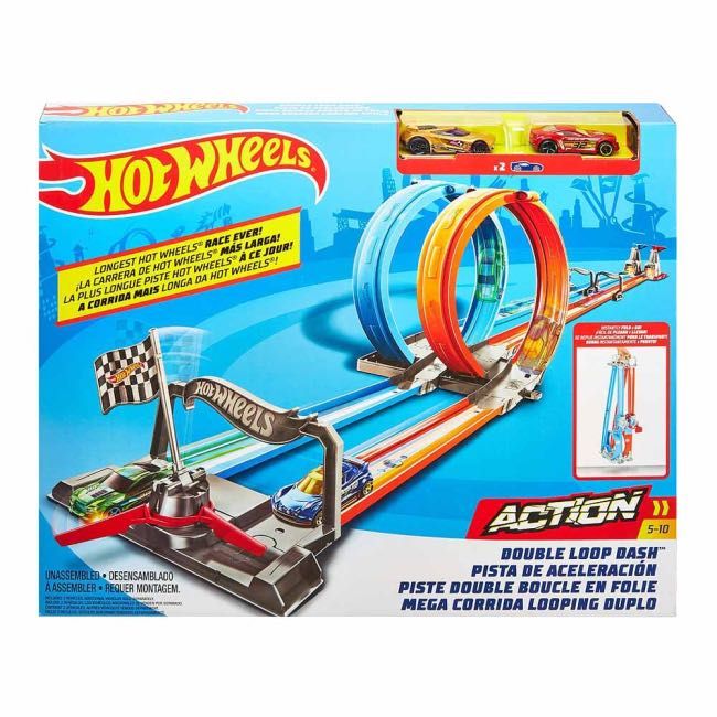 Автомобільний трек Klein Hot Wheels Подвійна петля, від 5 років, 37*46*8 см