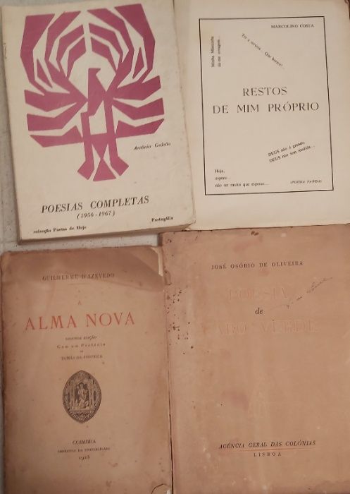 Livros de POESIA diversos anos 30 a 70 Venda individual