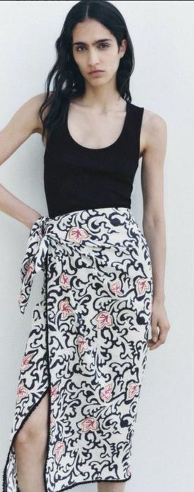 Продам спідницю юбку парео Zara льон лен