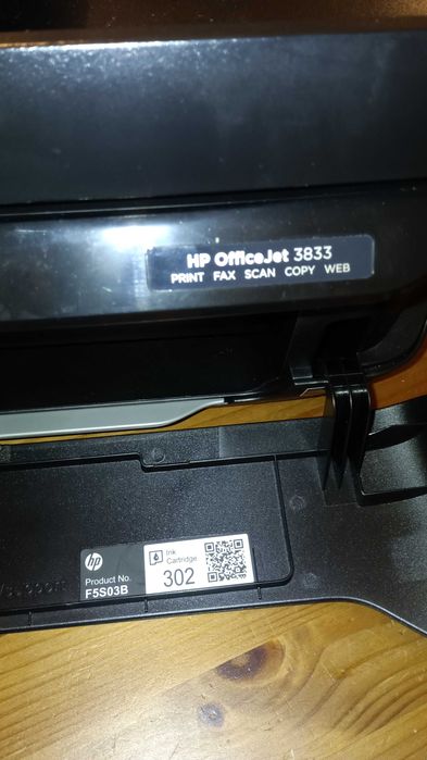 Impressora Multifunções HP OfficeJet 3833 ADF FAX Alimentador traseiro