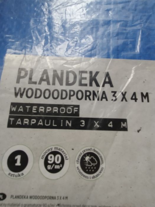 Plandeka wodoodporna 3 -4m