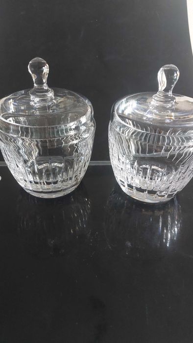 Conjunto de dois frascos pequenos da Cristal Atlantis