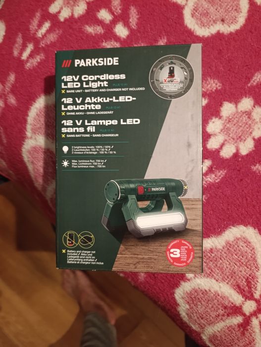 Lanterna LED Parkside 12V (Nova na Caixa) - PLLB 12 A1