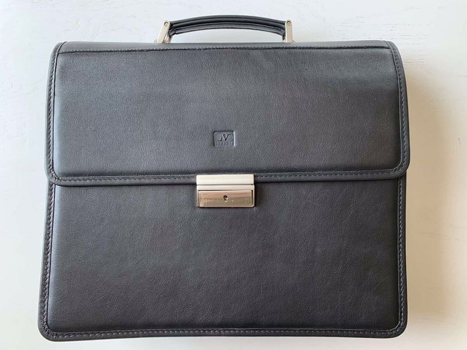 Портфель деловой натуральная кожа Slavnik сумка для документов