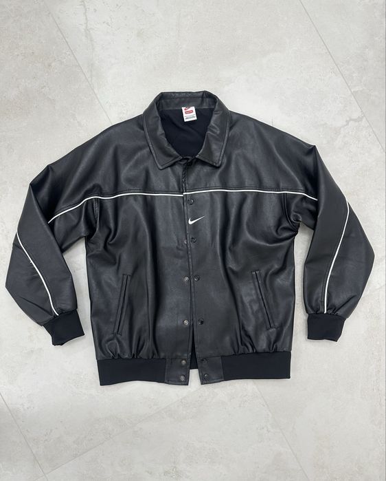 Supreme x Nike Leather Jacket Black | Кожанка найк | Шкіряна куртка