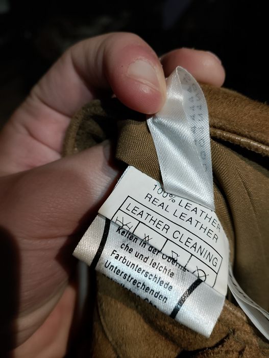 Musztardowe Damskie Skórzane Spodnie Country Western