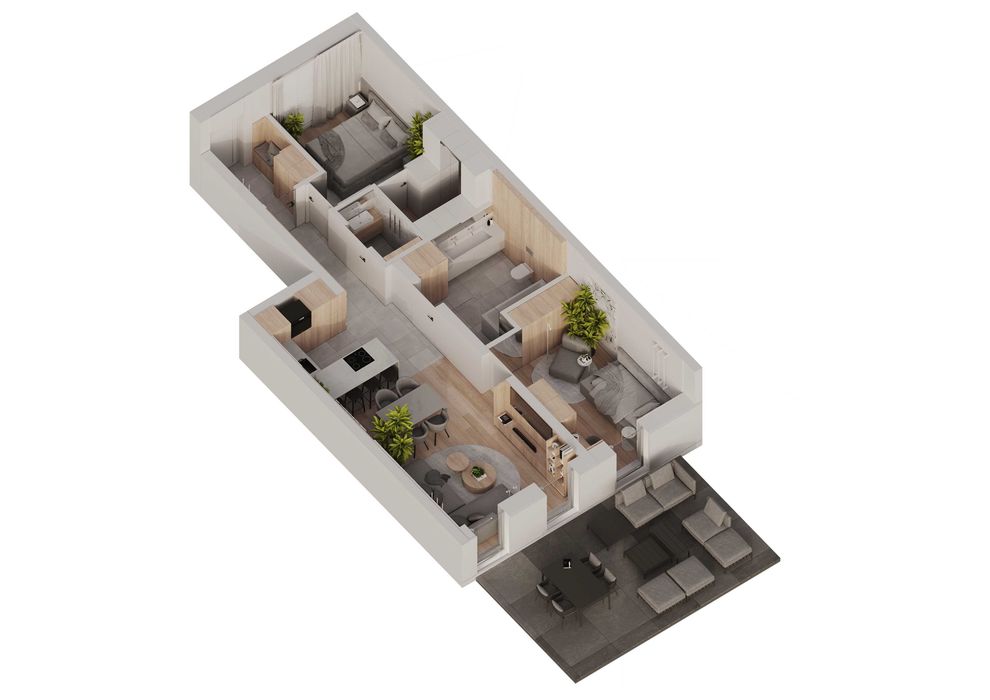 Apartament parterowy z prywatnym ogrodem | 73,00 m² | Brzozowa | Lubliniec |  2 lub 3 pokoje | Prywatne miejsce parkingowe | Odbiór IV kwartał 2026 - View 4