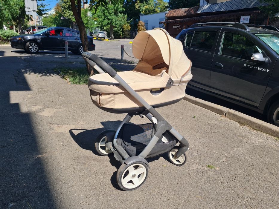 Коляска Stokke trailz беж меланж 2 в 1