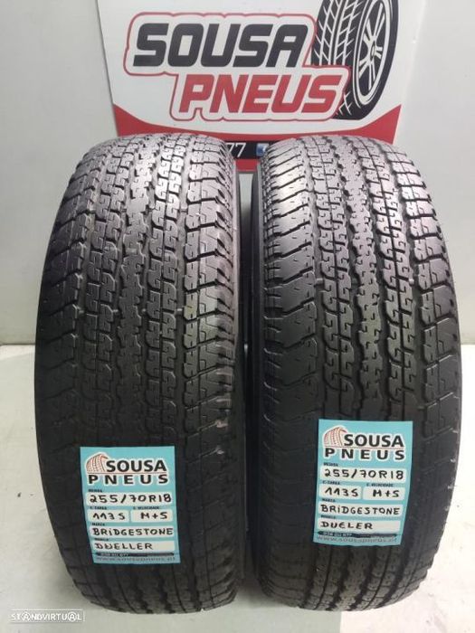 2 pneus semi novos 255-70r18 bridgestone - oferta dos portes