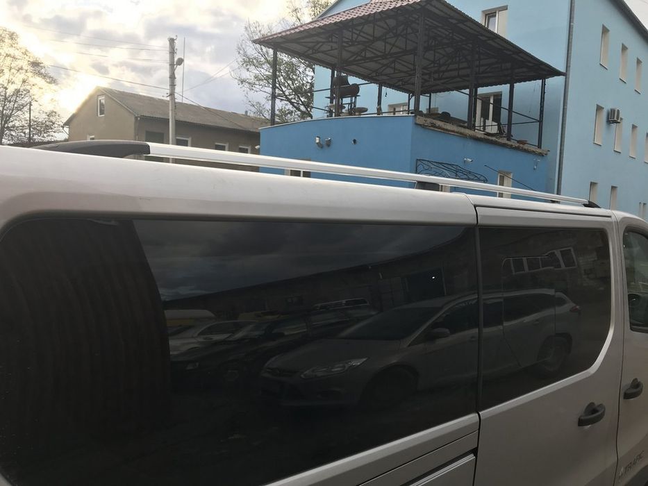 Renault Trafic 2015- рр. Рейлінги Хром Довга, пластикові ніжки