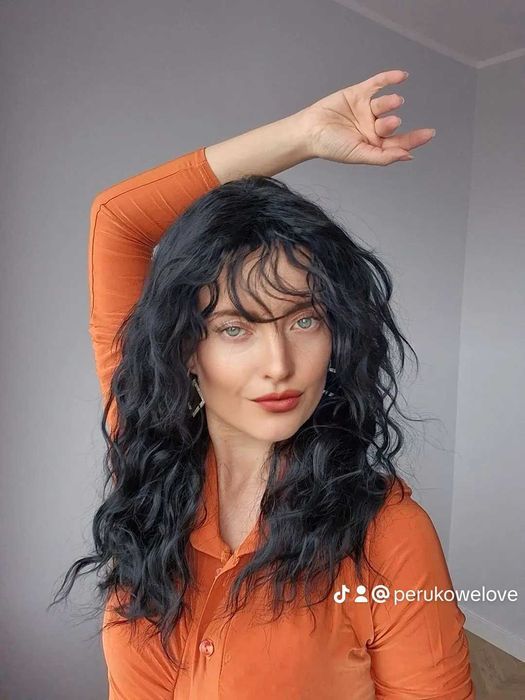 Peruka czarna kręcone włosy afro włosy jak naturalne peruki damskie