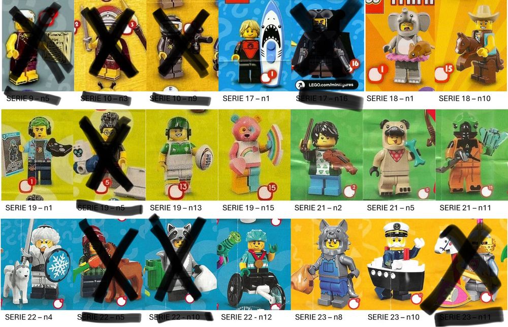 Minifiguras Lego - séries várias