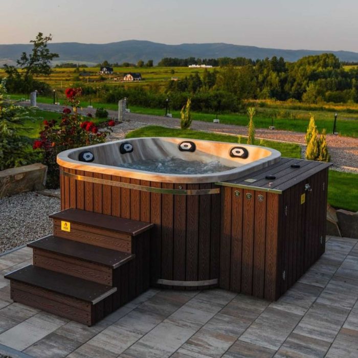 Balia Ogrodowa KWADRATOWA Akrylowa Spa Jacuzzi Ogrodowe