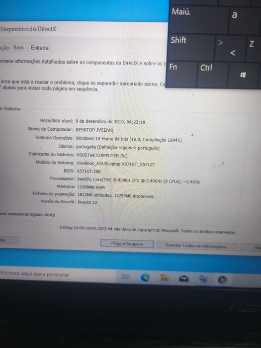 Asus x571gt 12gb ram gtx 1650 4gb