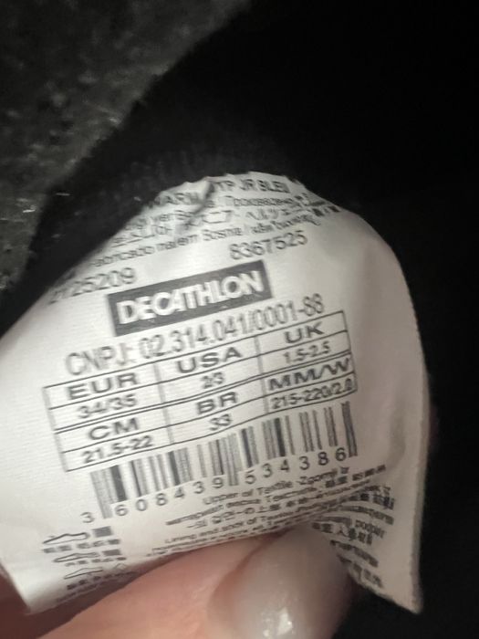 Зимние ботинки Decathlon 35р 22,5см