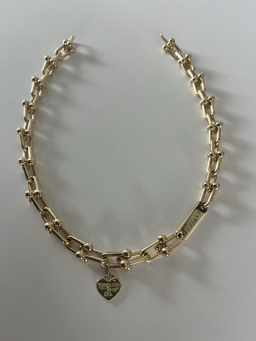 złoty łancuszek kolia tiffany z sercem złoto 14k 585