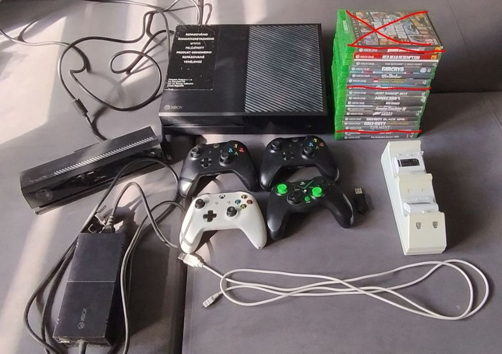 Xbox One 512GB SSD + 4 Pady + 14 Gier + Kinect