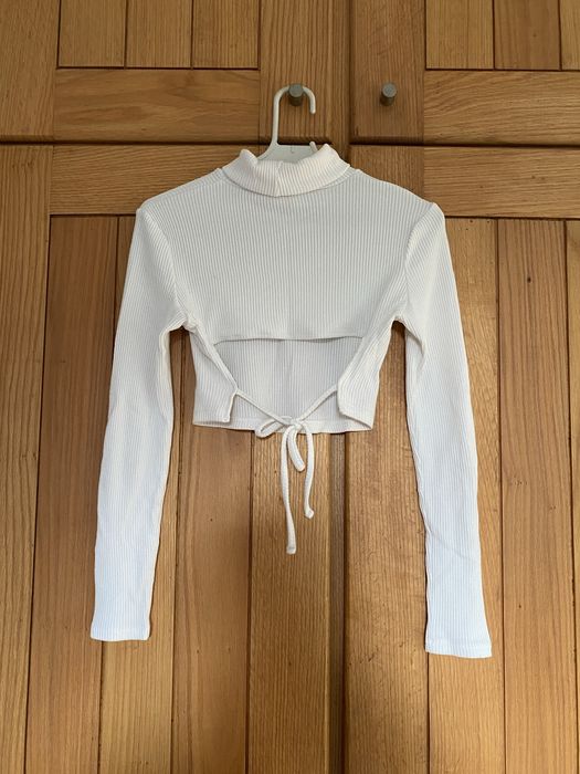 Camisola gola alta cropped