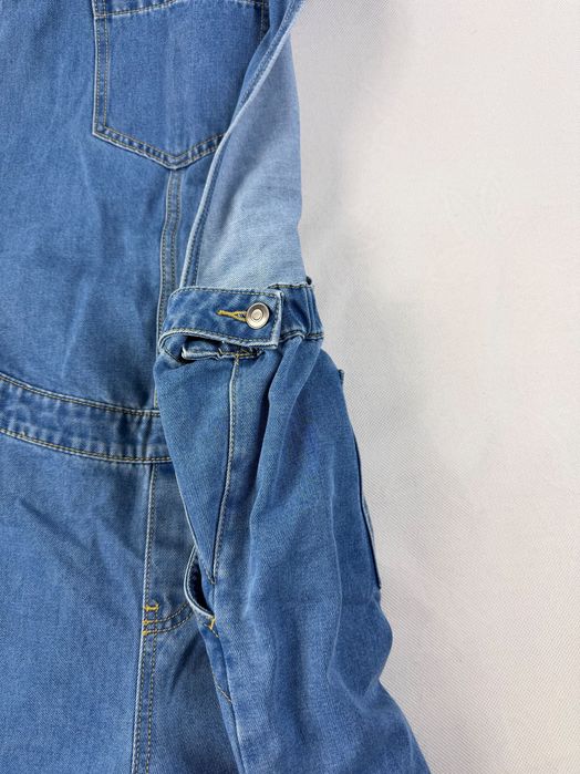 Jeansowe Ogrodniczki Vintage Y2K Niebieskie Regulowane