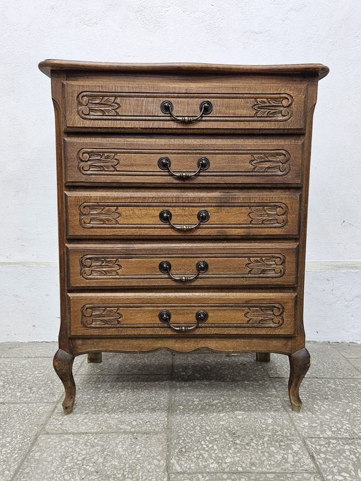 Komoda ludwikowska z pięcioma szufladami Francja /