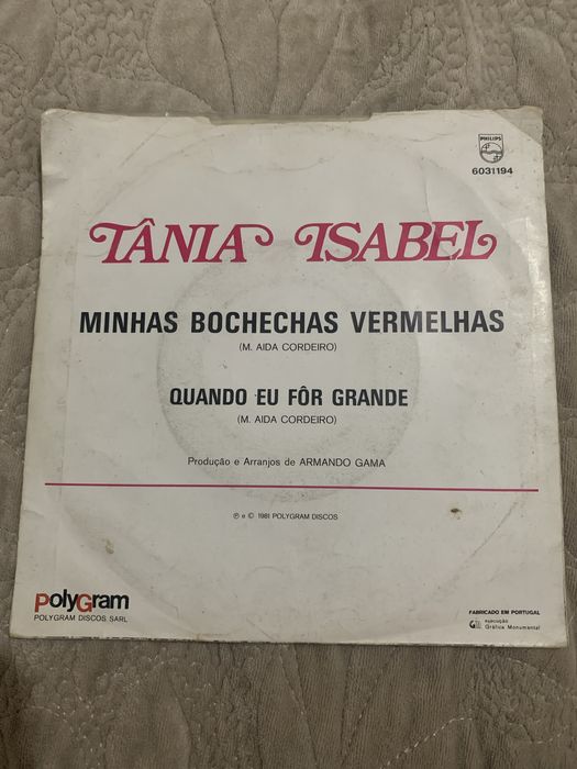 Vinil “Tânia Isabel” 2 faces