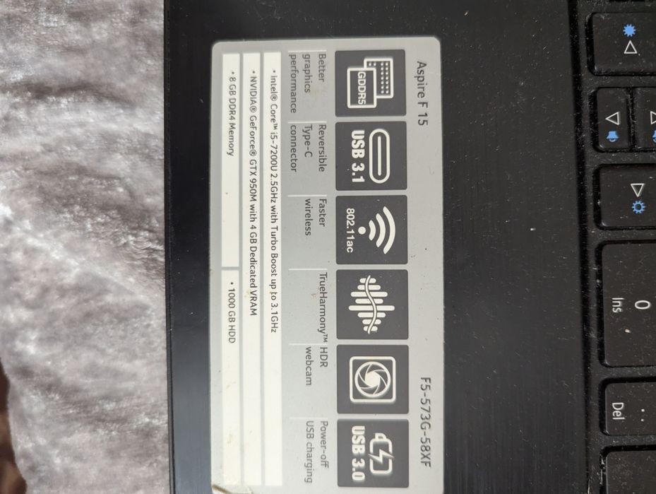 Ноутбук acer f15