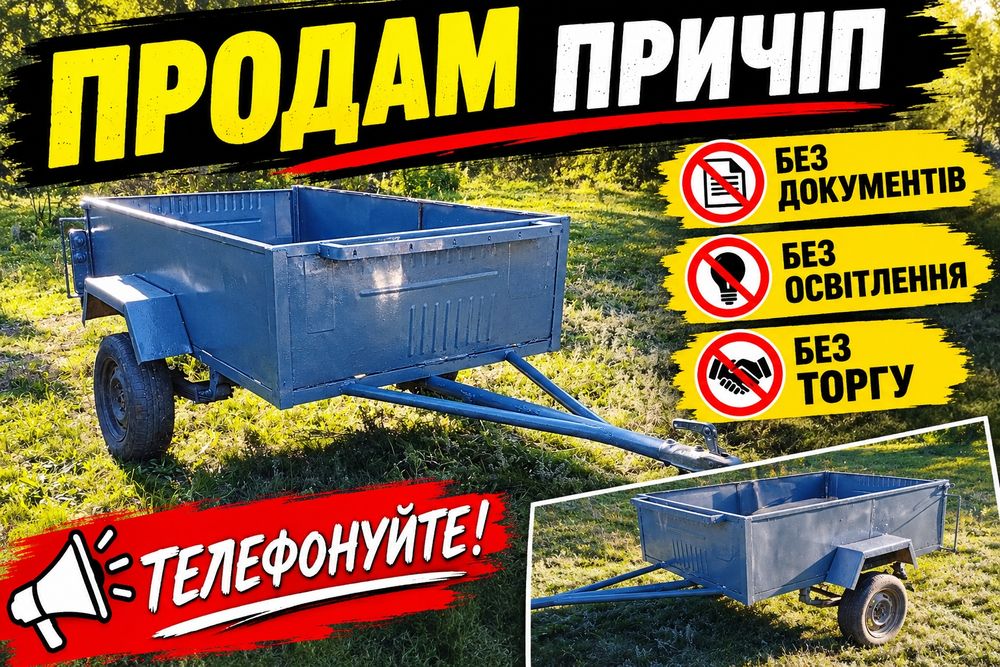 Продам Обмін  причіп до