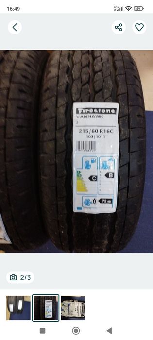 Pneus novos firestone  215/60 R16C .145/80 R 13