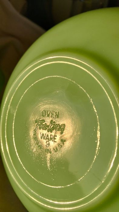 Conjunto 2 Taças Vintage Fire-King Jadeite (Anos 40/50) – EUA