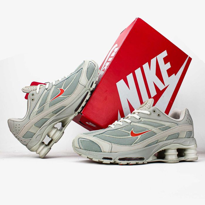 Чоловічі кросівки Supreme x Nike Shox Ride 2 "White/Red" Розміри 40-45