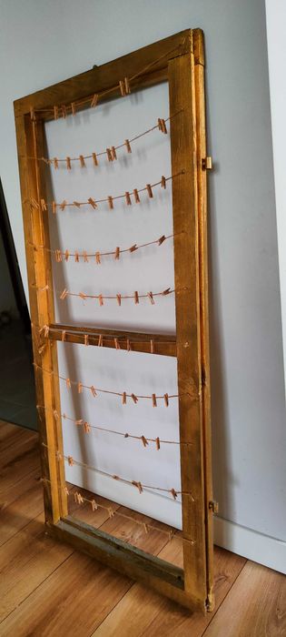 Ramka na zdjęcia wesela ozdoba ZŁOTE OKNO - z klamerkami