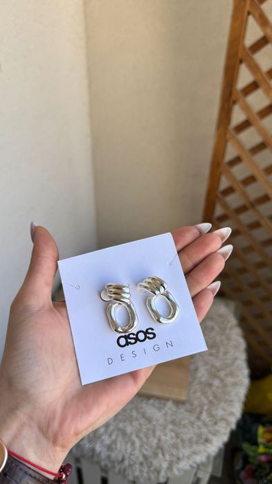 kolczyki wiszące ASOS DESIGN geometryczne chunky hoops