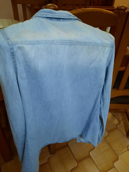 Camisa de ganga bordada