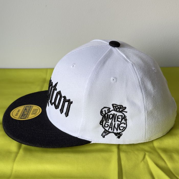 Czapka Compton snapback biało-czarna haft 3D regulowana unisex
