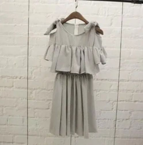 Damska zwiewna modna letnia sukienka Boho falbanka S