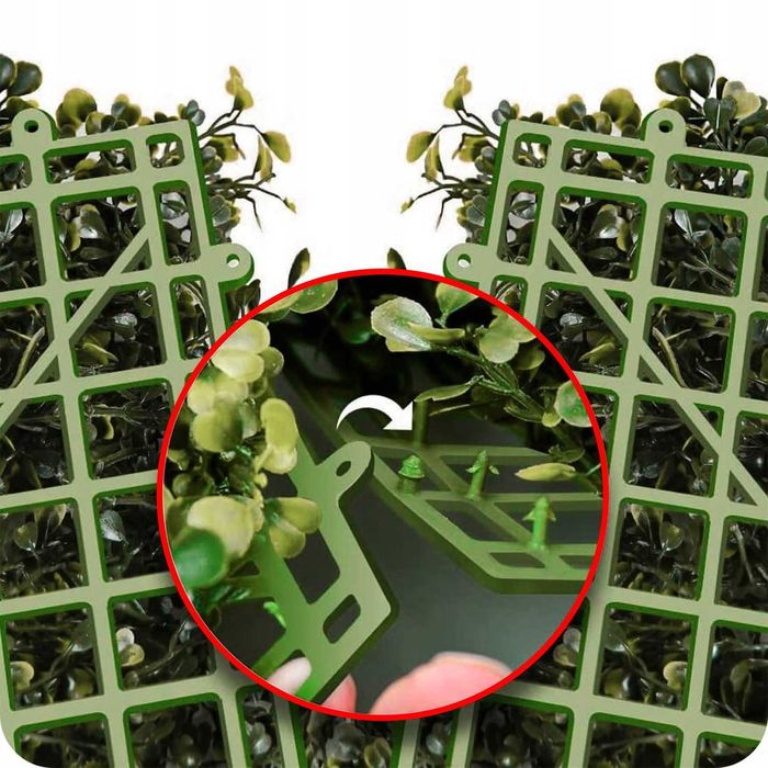 sztuczna zielona ściana sztuczny bluszcz bukszpan panel balkon 60x40cm