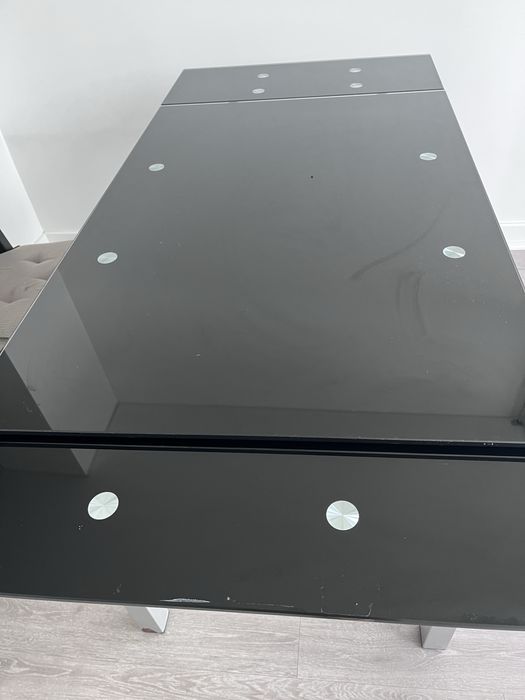 Mesa de jantar vidro/extensível
