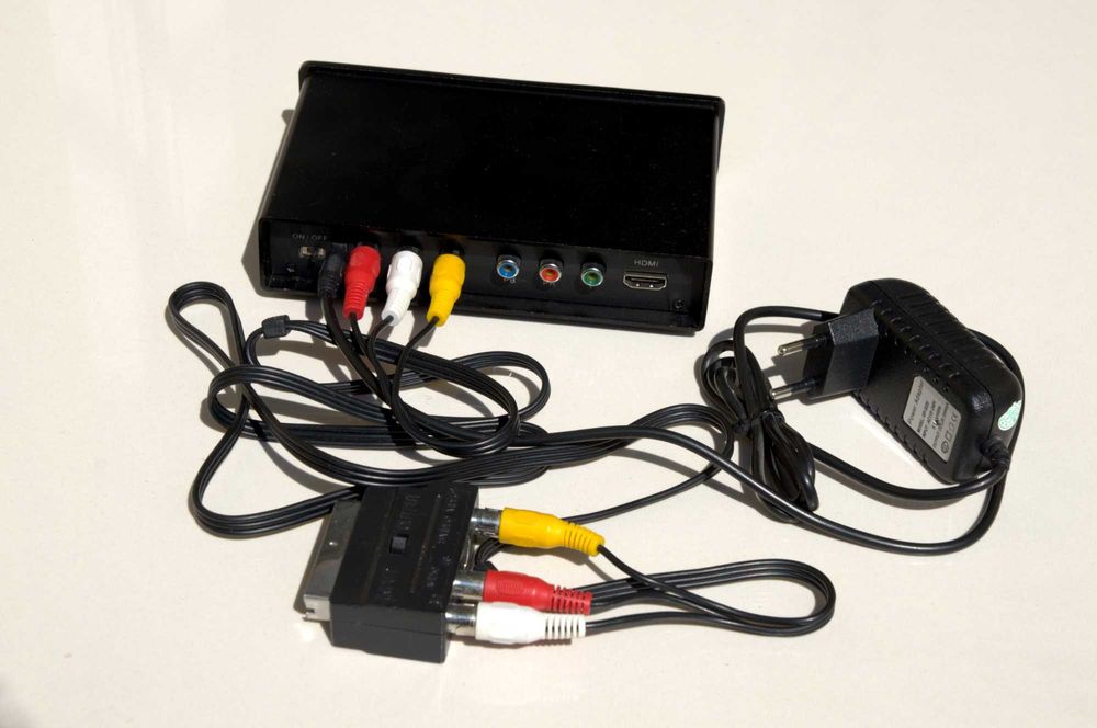Dekoder/konwerter, czytnik SD, USB - na HDMI, component, composite