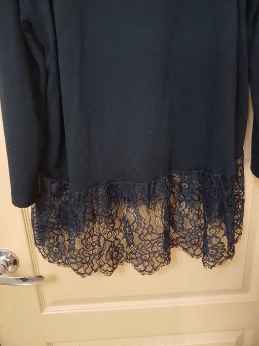 Чёрный трикотажный джемпер, XXXL