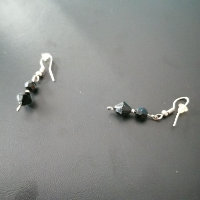 Kolczyki czarne "diamenciki"