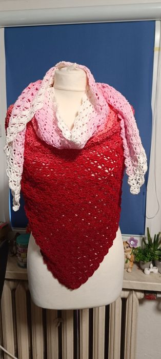 Narzutka trójkątna, 100% bawełna, handmade