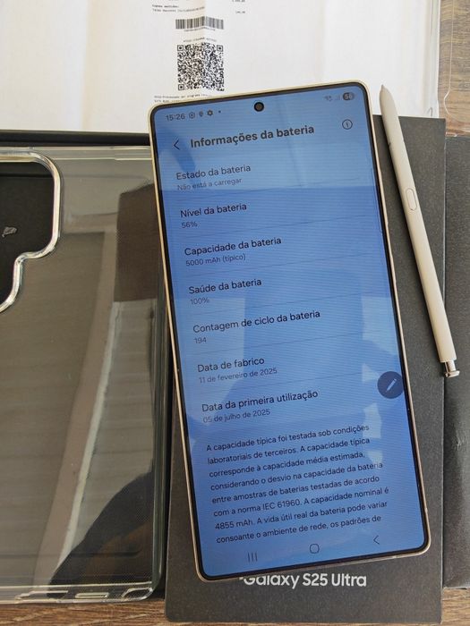 Samsung S25 Ultra 5G 12GB/512GB Jet Black Titanium Seminovo C/Garantia Aceito Retomas
