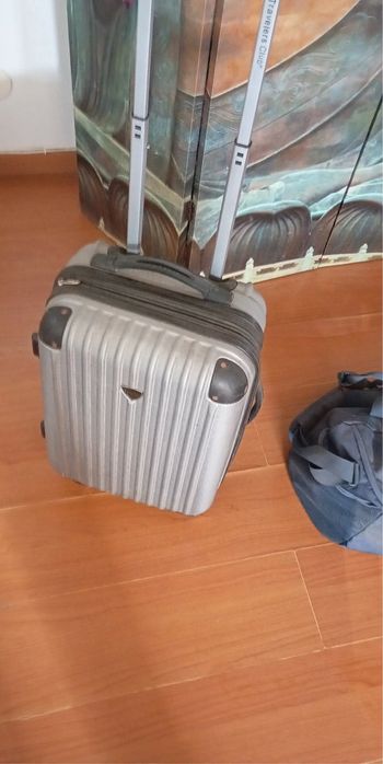 Mala de viagem cinza