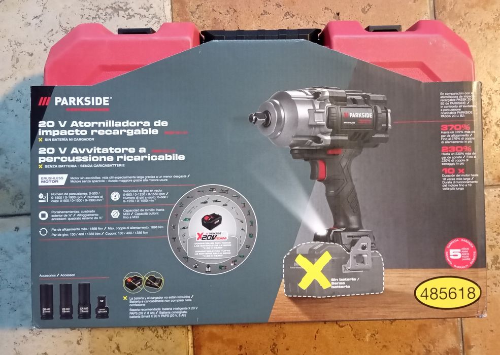 Aparafusadora de impacto Parkside Performance 20V  1356Nw