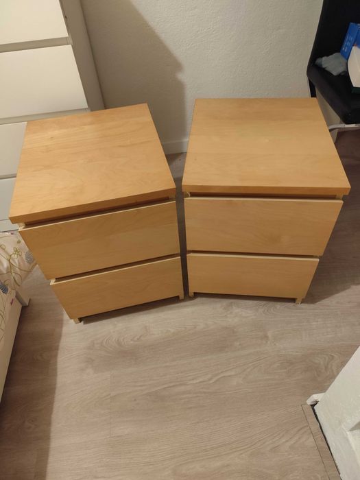2 Mesas cabeceira Malm IKEA